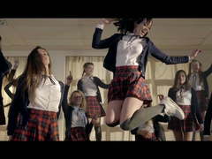 UPSKIRT GREEK COLLEGE SCHOOL UNIFORM STUNNING GIRLS