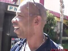 Blonde slut gets a double dose of black dick