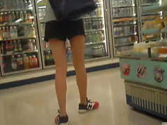 Short pants and  beautiful legs and white underwear