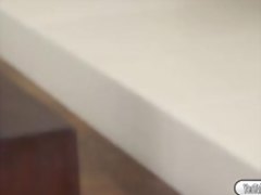 Busty brunette babe Lennox Luxe gets fucked in the bathroom