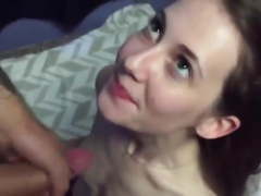 Cute Girl Sucks And Gets Jizzed On