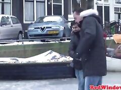 Dutch prostitute cummed on in holland