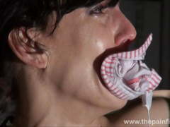 Tit tortured and caged slaveslut Elise Graves tower of pain