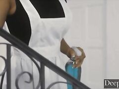 Deeper. Sexy Maid Autumn Falls Recevies an Unforgettable Bon