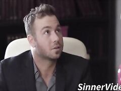 Busty slut is ready to deepthroat that juicy fuck stick