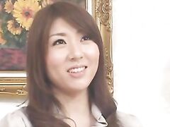 Sexy milf Mizuki Takaoka ripped pantyhose fucking.